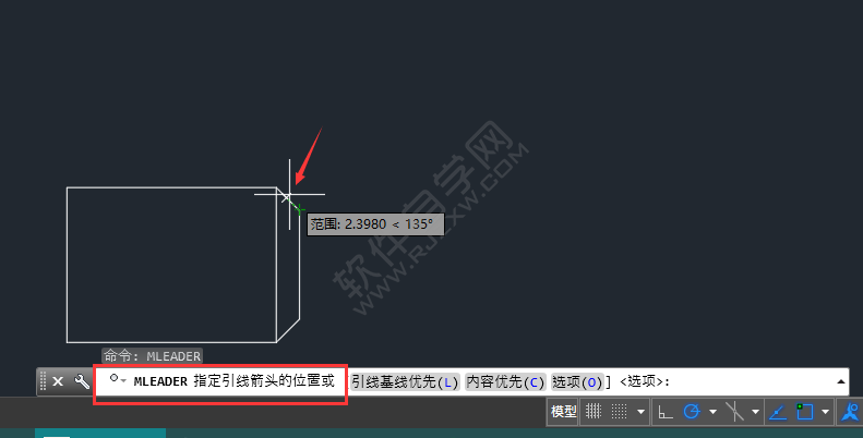 cad怎么画箭头引线快捷键