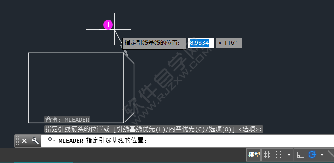 cad怎么画箭头引线快捷键