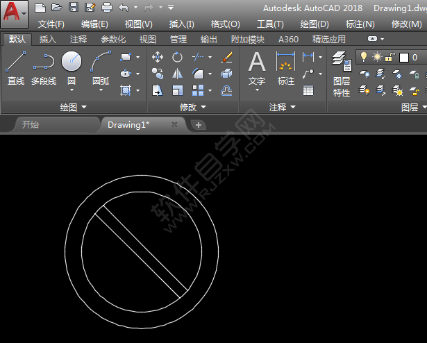 禁止超车图标怎么用CAD画