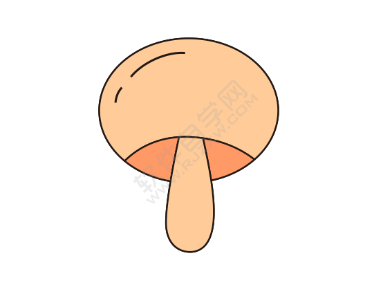 CorelDRAW画一个卡通蘑菇
