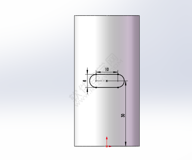 solidworks圆柱面切环形槽