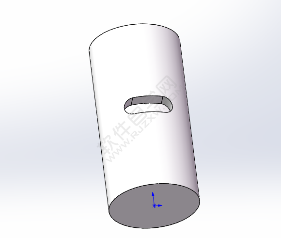 solidworks圆柱面切环形槽