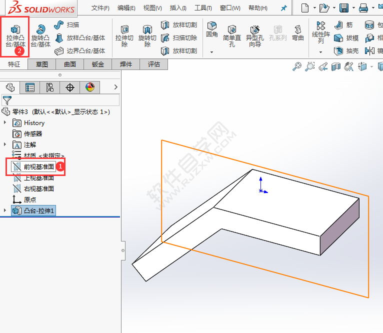 怎么用SolidWorks拉伸切除建模画图