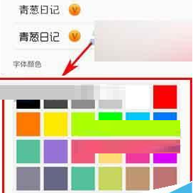 青葱日记设置字体颜色具体操作步骤