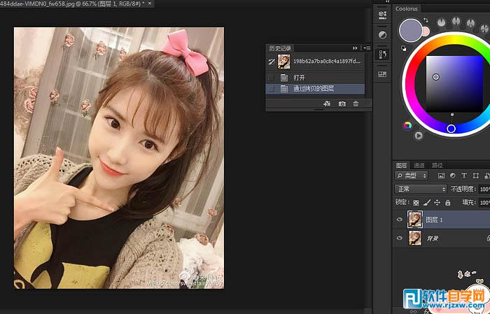 PS结合SAI把手机图片转为唯美的粉色仿手绘效果