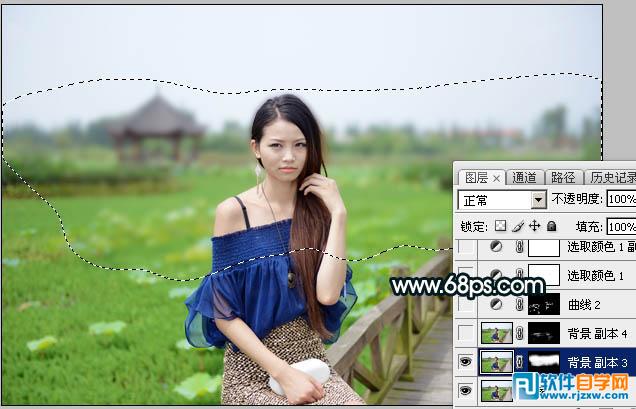 教你用Photoshop给少女人物调点晨曦暖褐色
