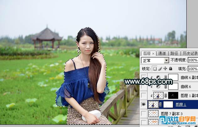 教你用Photoshop给少女人物调点晨曦暖褐色
