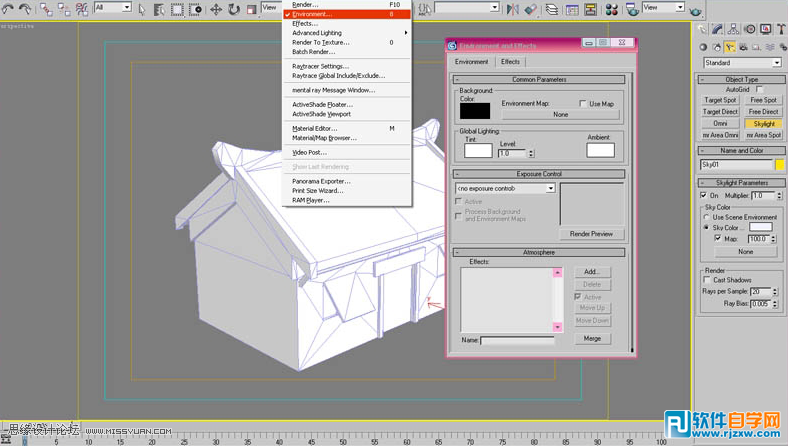 教你用3DSMAX制作游戏场景的小屋进行烘焙贴图